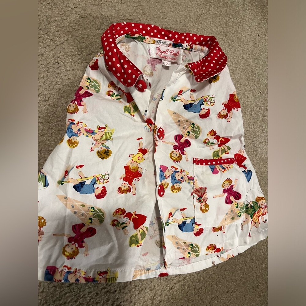 Powell Craft Red Polka Dot Baby 2 piece suit like new